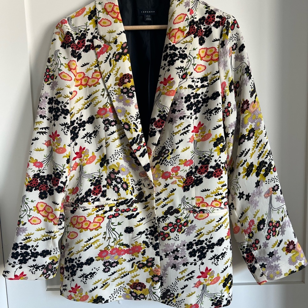 Topshop Multicolor Floral Blazer